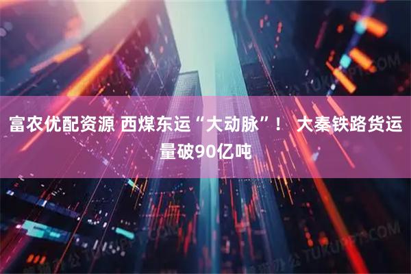 富农优配资源 西煤东运“大动脉”! 大秦铁路货运量破90亿吨